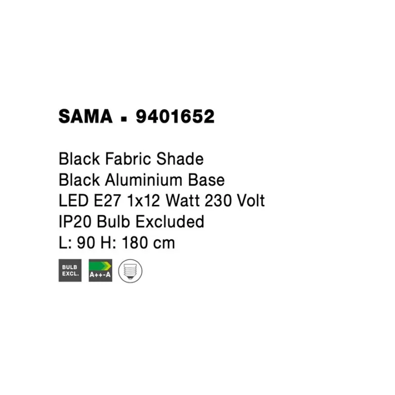 Lampadar Tehnic SAMA Nova Luce Modern, E27, 9401652, Grecia