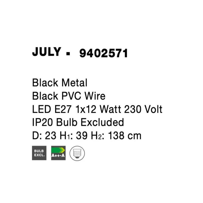 Pendul JULY Nova Luce Modern, E27, 9402571, Grecia