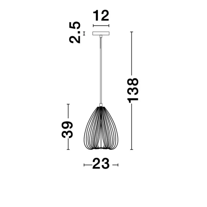 Pendul JULY Nova Luce Modern, E27, 9402571, Grecia