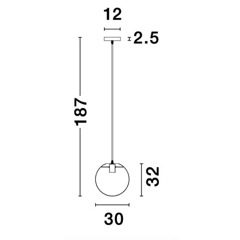 Pendul MIRALE Nova Luce Modern, E27, 9416930, Grecia