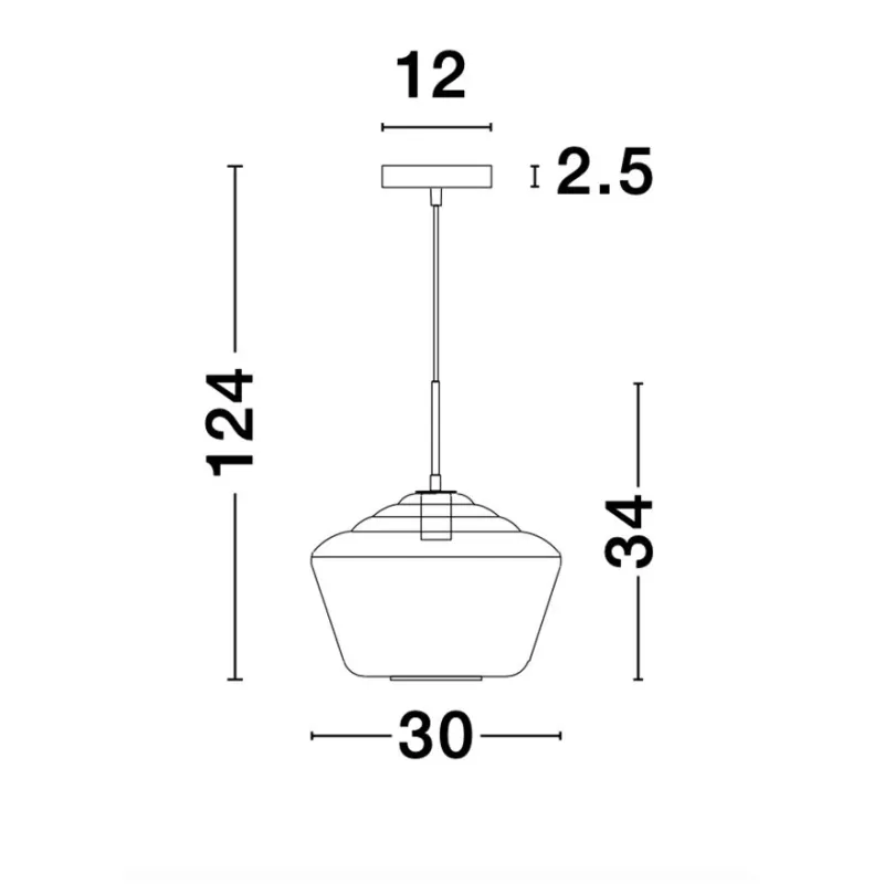 Pendul PRISMA Nova Luce Modern, E27, 9426733, Grecia