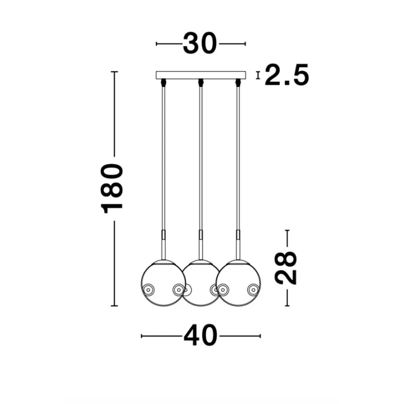 Suspensie SPADA Nova Luce Modern, E27, 9426753, Grecia