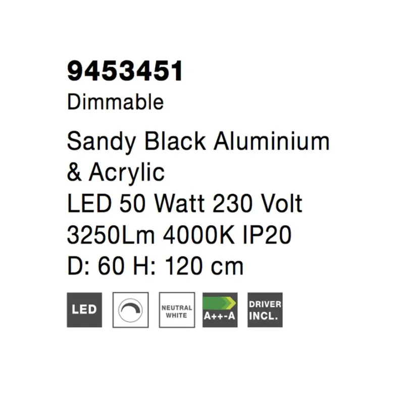 Suspensie RANDO THIN Nova Luce Modern, Led, 9453451, Grecia