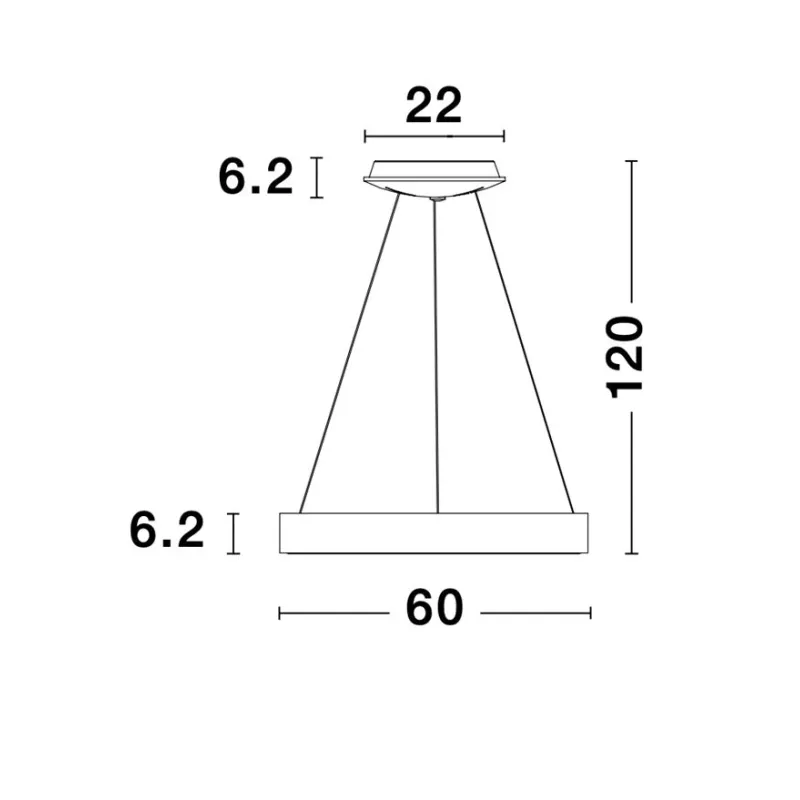 Suspensie RANDO THIN Nova Luce Modern, Led, 9453452, Grecia