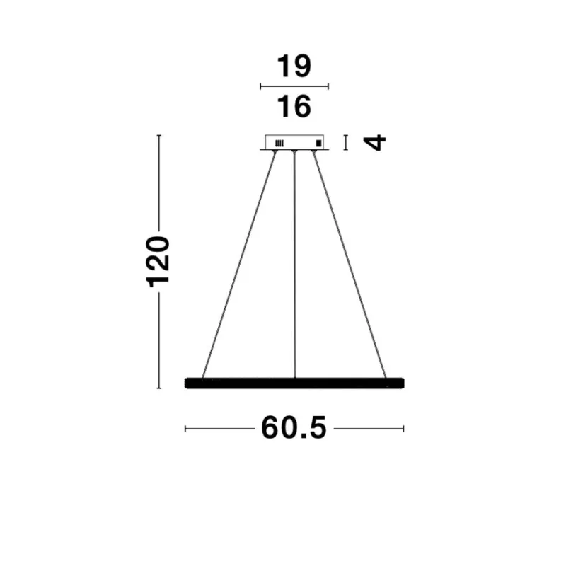 Suspensie NAGER Nova Luce Modern, Led, 9481091, Grecia