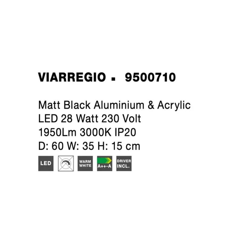 Plafoniera VIAREGGIO Nova Luce Modern, Led, 9500710, Grecia