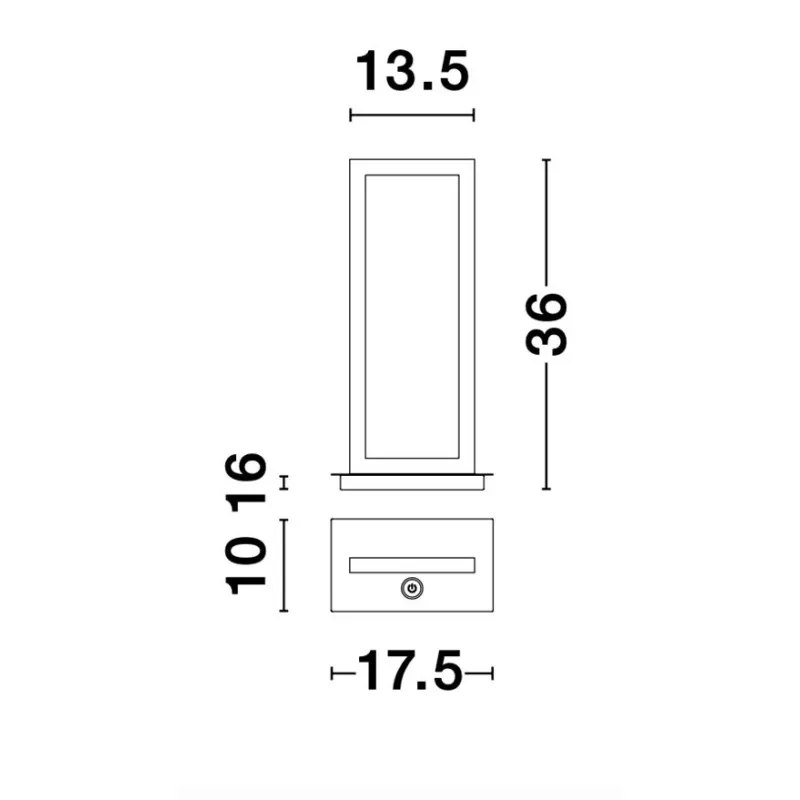 Veioza CORNICE Nova Luce Modern, Led, 9500811, Grecia
