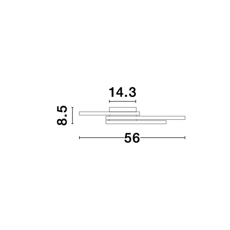 Lustra Plafon BILBAO Nova Luce Modern, Led, 9500832, Grecia