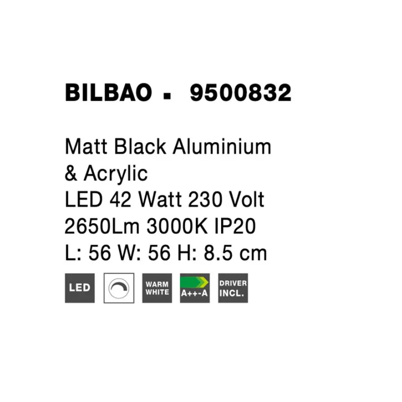 Lustra Plafon BILBAO Nova Luce Modern, Led, 9500832, Grecia