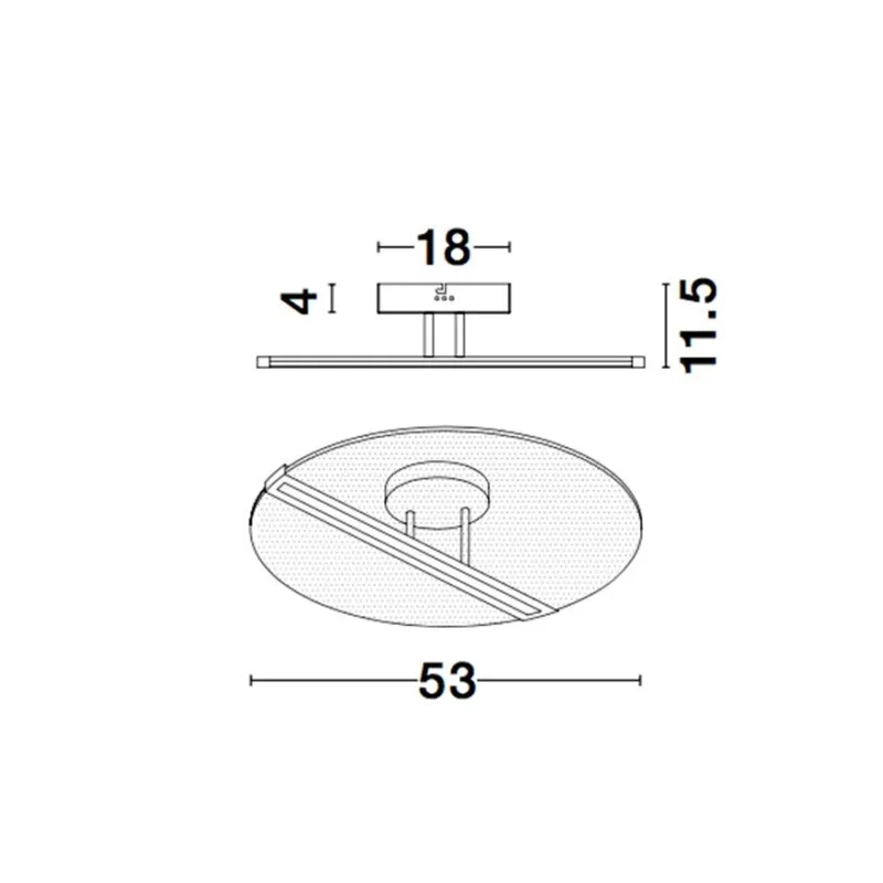 Plafoniera JERTUNA Nova Luce Modern, Led, 9545330, Grecia