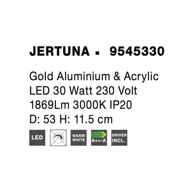 Plafoniera JERTUNA Nova Luce Modern, Led, 9545330, Grecia