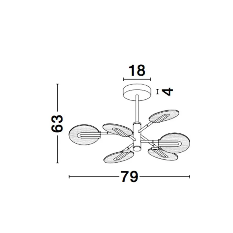 Lustra Plafon GENTI Nova Luce Modern, Led, 9545406, Grecia