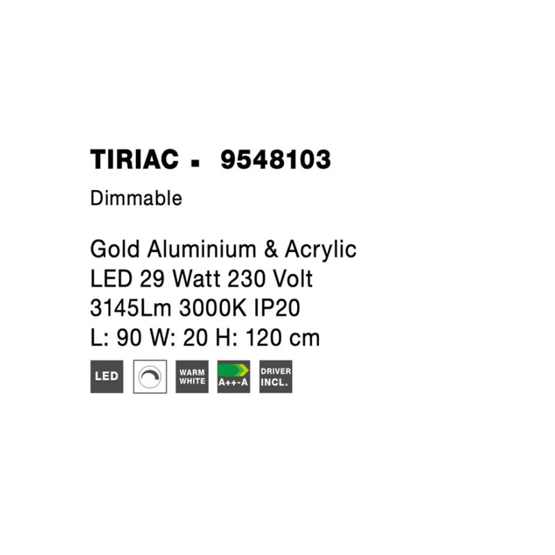 Suspensie TIRIAC Nova Luce Modern, Led, 9548103, Grecia