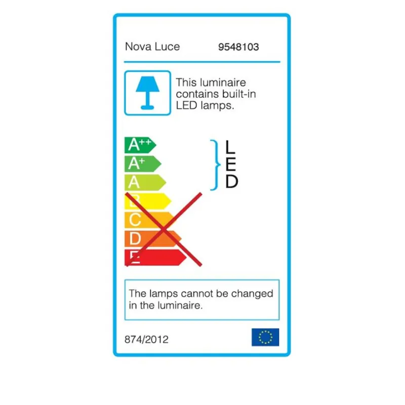 Suspensie TIRIAC Nova Luce Modern, Led, 9548103, Grecia