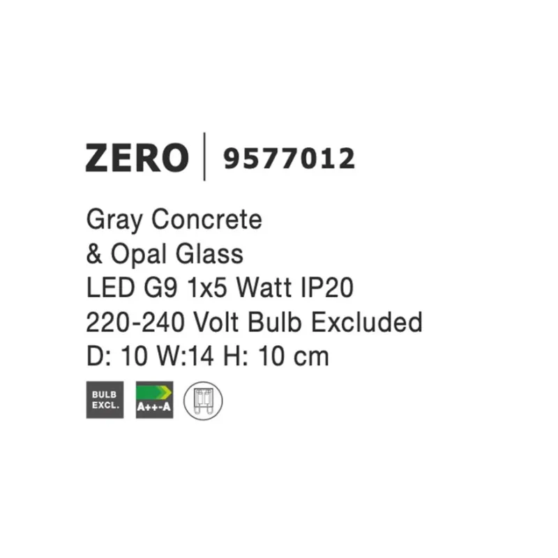 Plafoniera ZERO Nova Luce Modern, G9, 9577012, Grecia