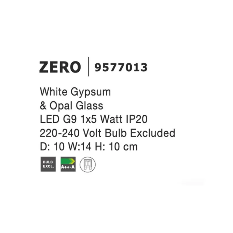 Plafoniera ZERO Nova Luce Modern, G9, 9577013, Grecia