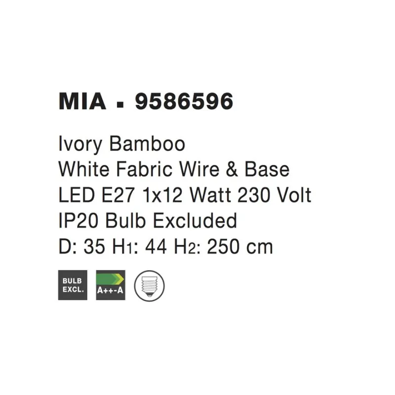 Pendul MIA Nova Luce Modern, E27, 9586596, Grecia