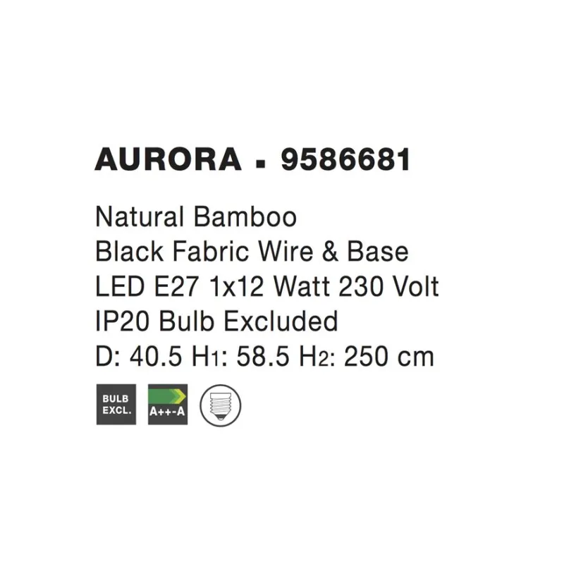 Pendul AURORA Nova Luce Modern, E27, 9586681, Grecia
