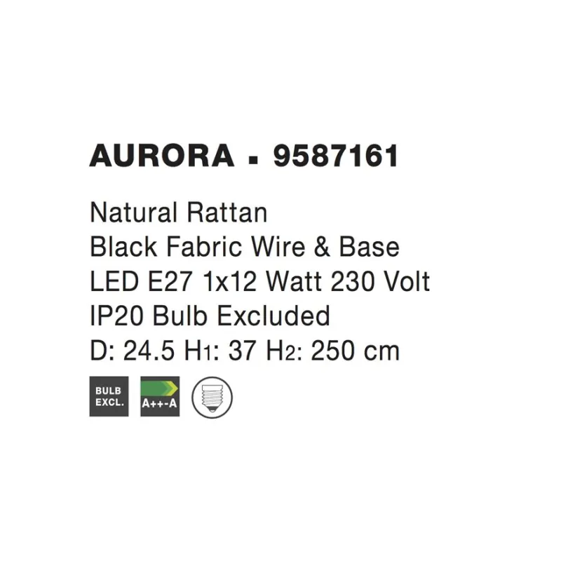 Pendul AURORA Nova Luce Modern, E27, 9587161, Grecia