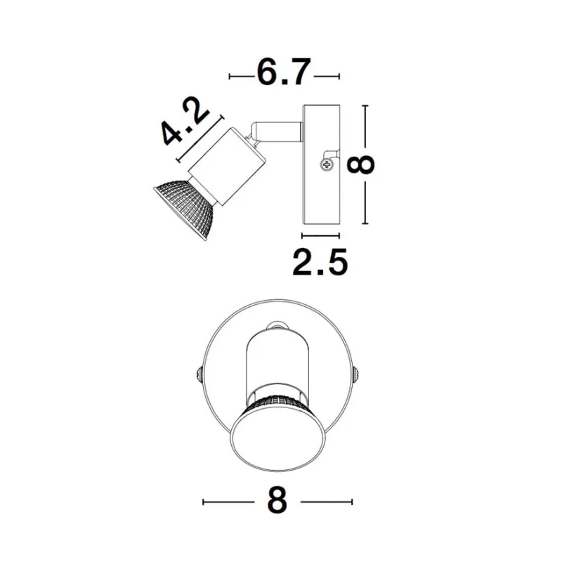 Aplica LUP Nova Luce Modern, GU10, 960005, Grecia
