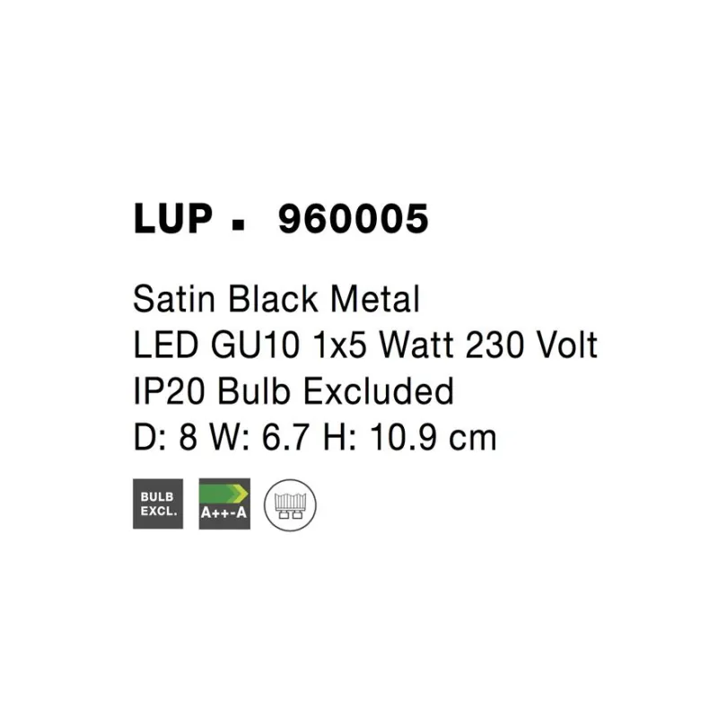 Aplica LUP Nova Luce Modern, GU10, 960005, Grecia