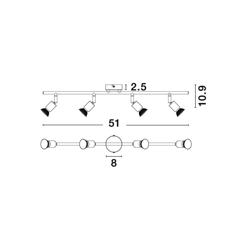 Lustra Spot LUP Nova Luce Modern, GU10, 960008, Grecia