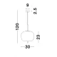Pendul LATO Nova Luce Modern, E27, 9624061, Grecia