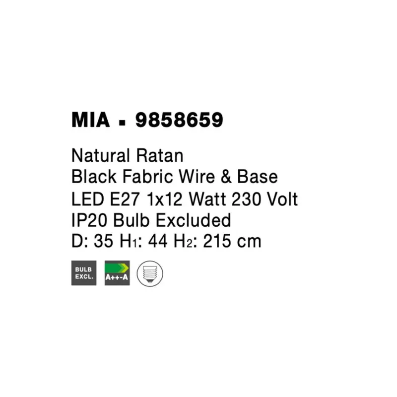 Pendul MIA Nova Luce Modern, E27, 9858659, Grecia