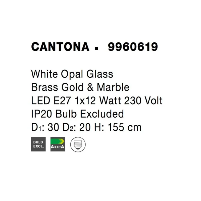 Lampadar CANTONA Nova Luce Modern, E27, 9960619, Grecia