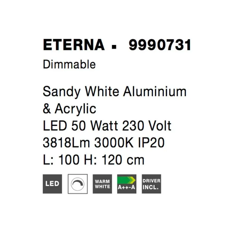 Suspensie ETERNA Nova Luce Modern, Led, 9990731, Grecia