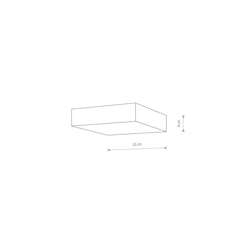 Plafoniera Lid Square Led 25W 10425 Nowodvorski LED, Negru, Polonia