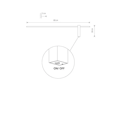 Aplica cu intrerupator Motive Led M 10852 Nowodvorski LED, Negru, Polonia
