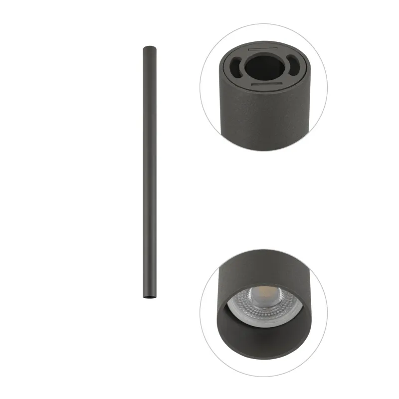 Reflector Fourty M 10887 Nowodvorski GU10, Gri, Polonia