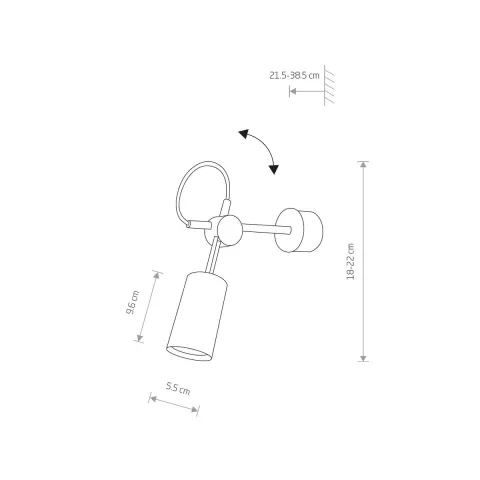 Aplica Eye 6842 Nowodvorski GU10, Negru, Polonia