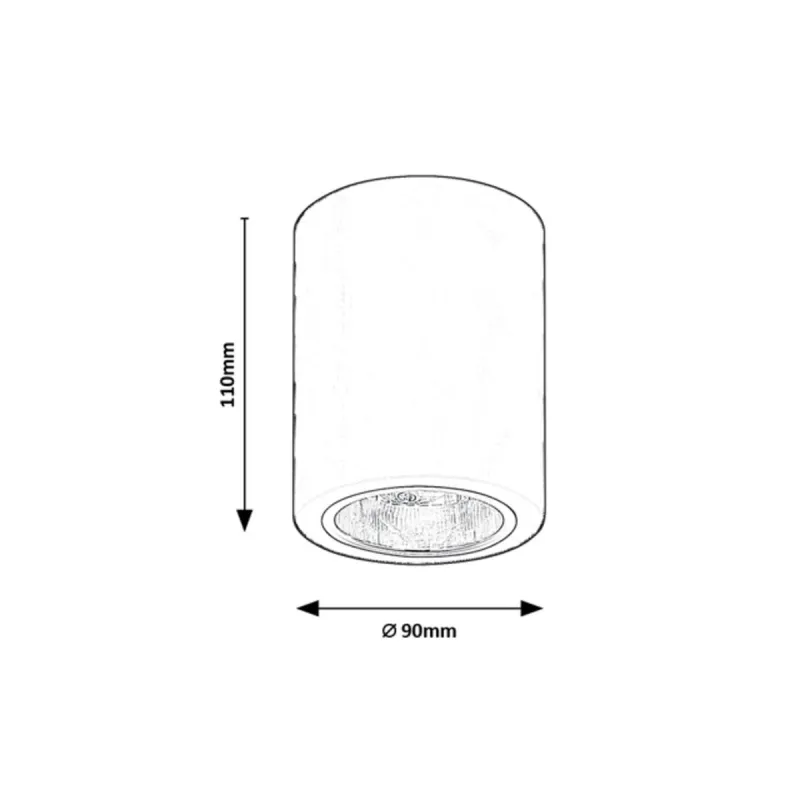 Plafoniera 2055 Kobald Rabalux, Minimalist, E27, Negru-Mat
