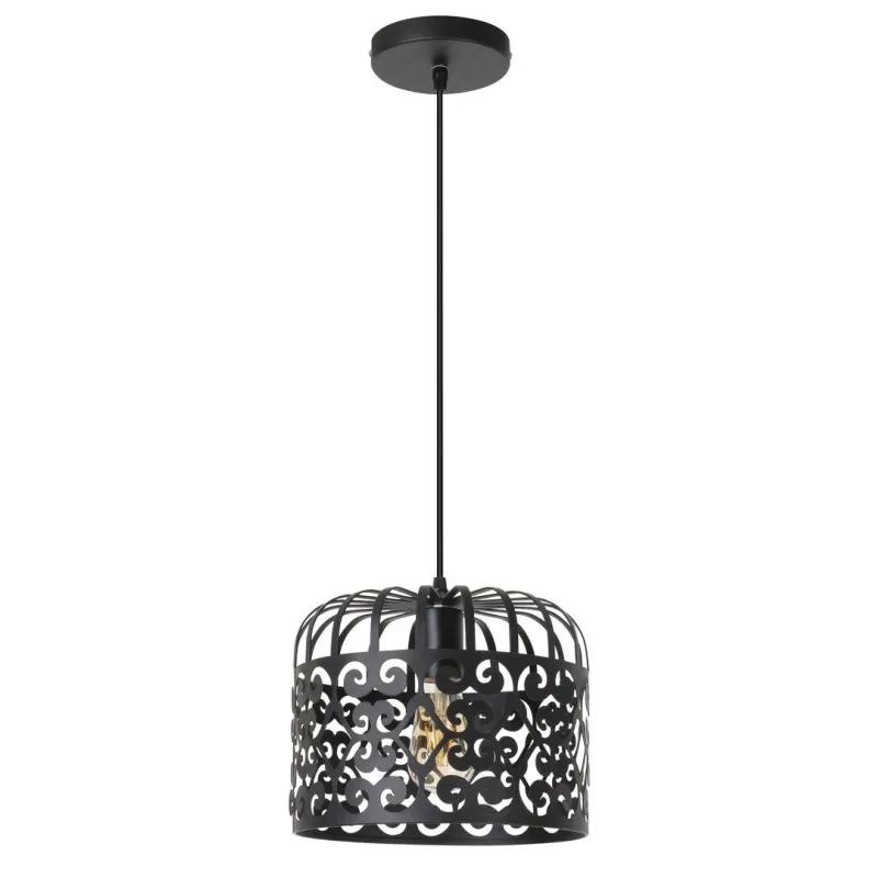 Pendul 2156 Alessandra Rabalux, Vintage-Romantic, E27, Negru-Mat