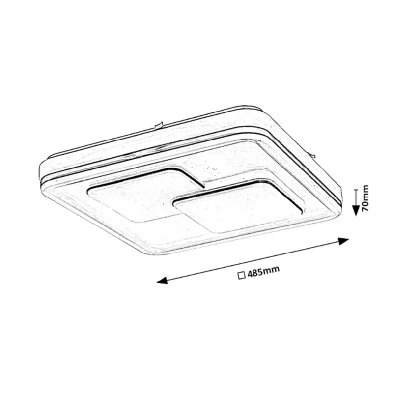 Plafoniera 2604 Hecate Rabalux, Modern, Led, Negru