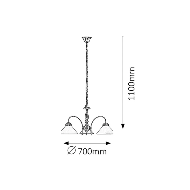 Candelabru 2703 Marian Rabalux, Clasic, E27, Bronz