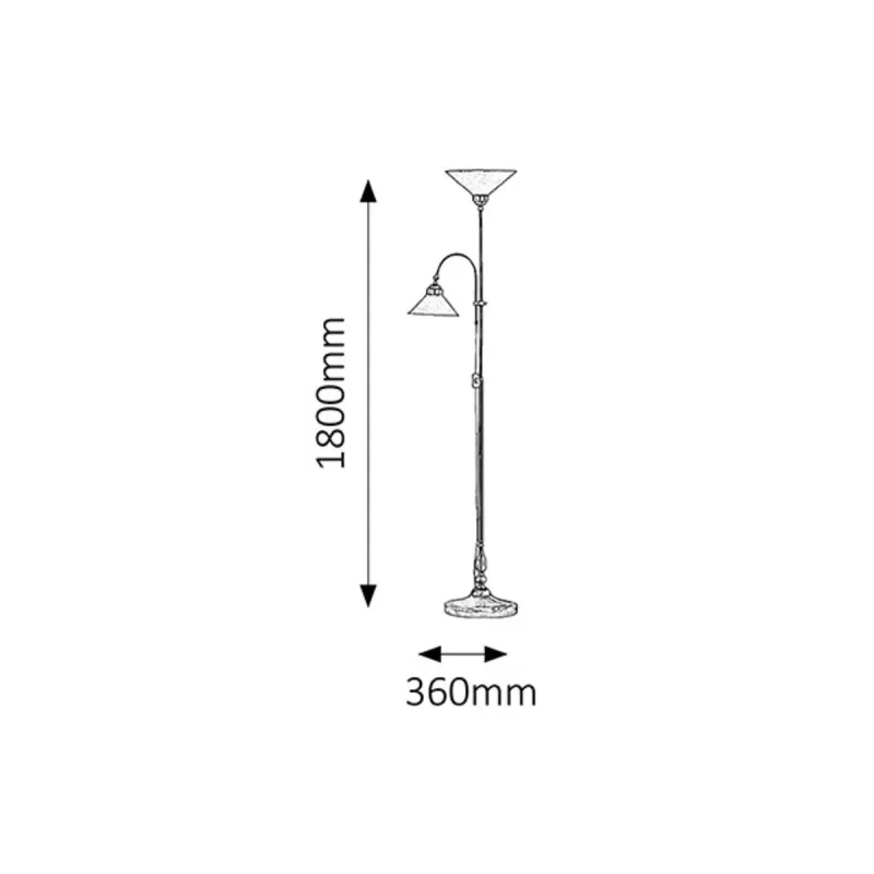 Lampadar 2708 Marian Rabalux, Clasic, E27, Bronz