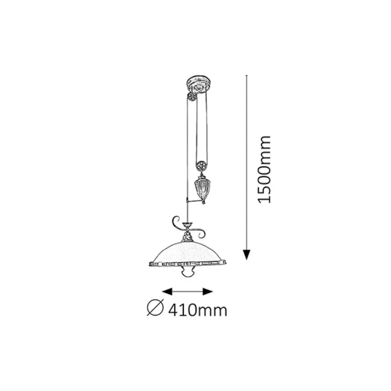 Candelabru 2756 Elisett Rabalux, Clasic, E27, Bronz