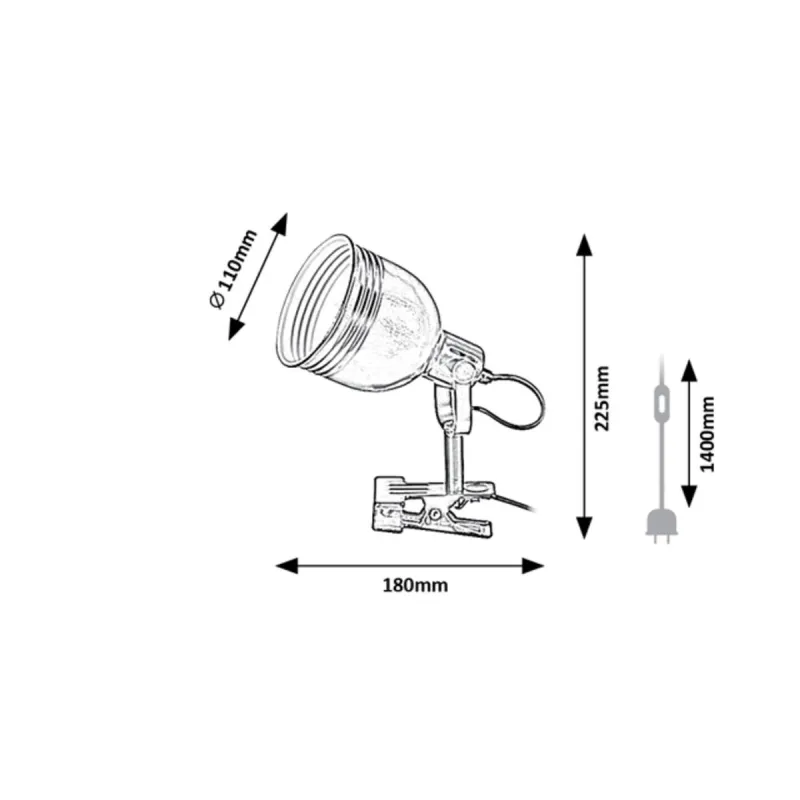 Lampa de birou 3093 Flint Rabalux, Industrial, E14, Bej