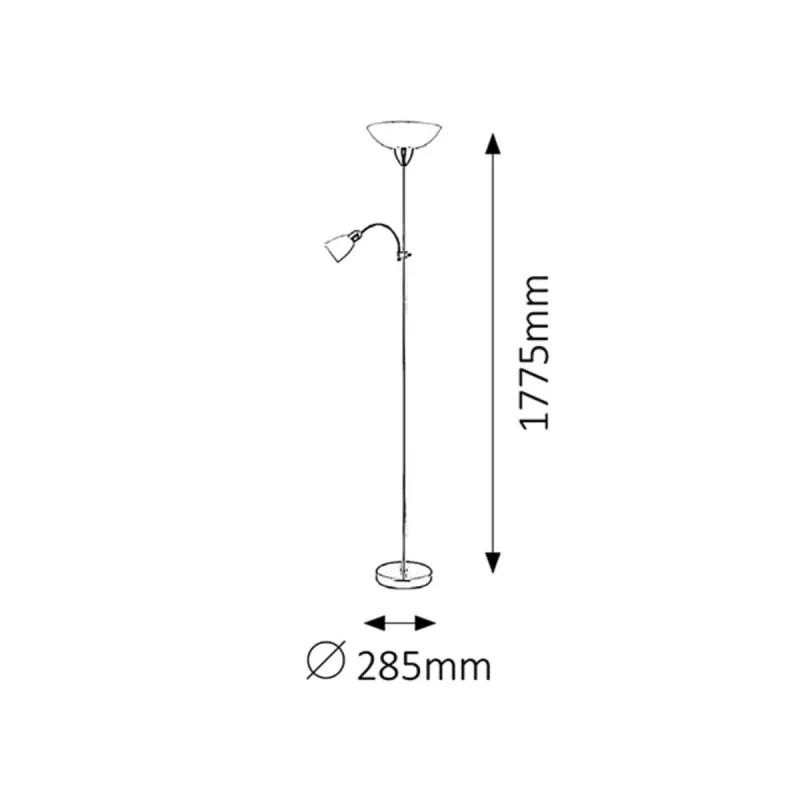 Lampadar 4067 Diana Rabalux, Clasic, E27, Crom-Satinat