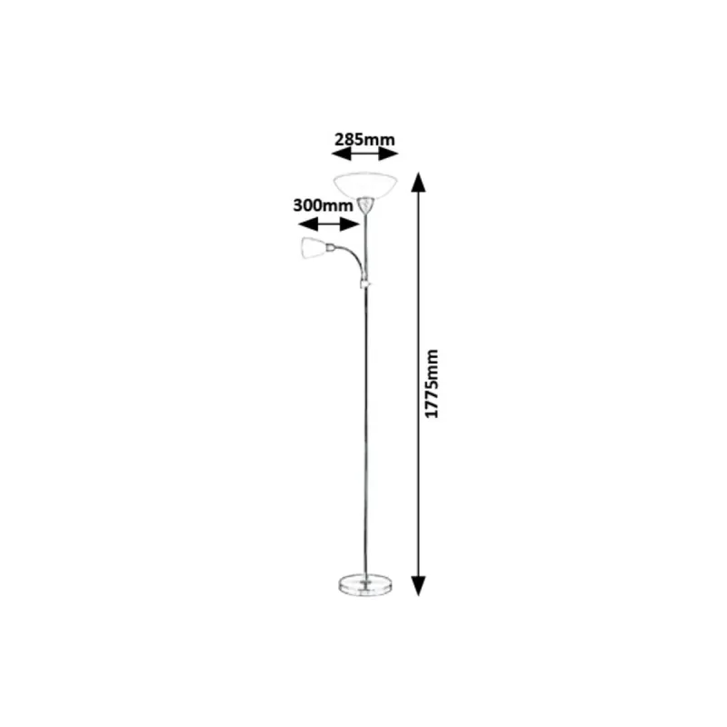 Lampadar 5739 Diana Rabalux, Clasic, E27, Crom-Satinat