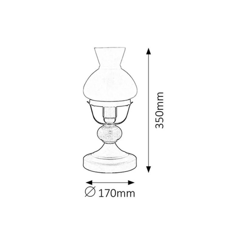 Veioza 7072 Petronel Rabalux, Clasic, E27, Negru-Mat