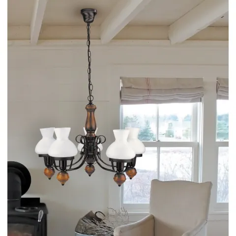 Candelabru 7079 Petronel Rabalux, Clasic, E27, Negru-Mat