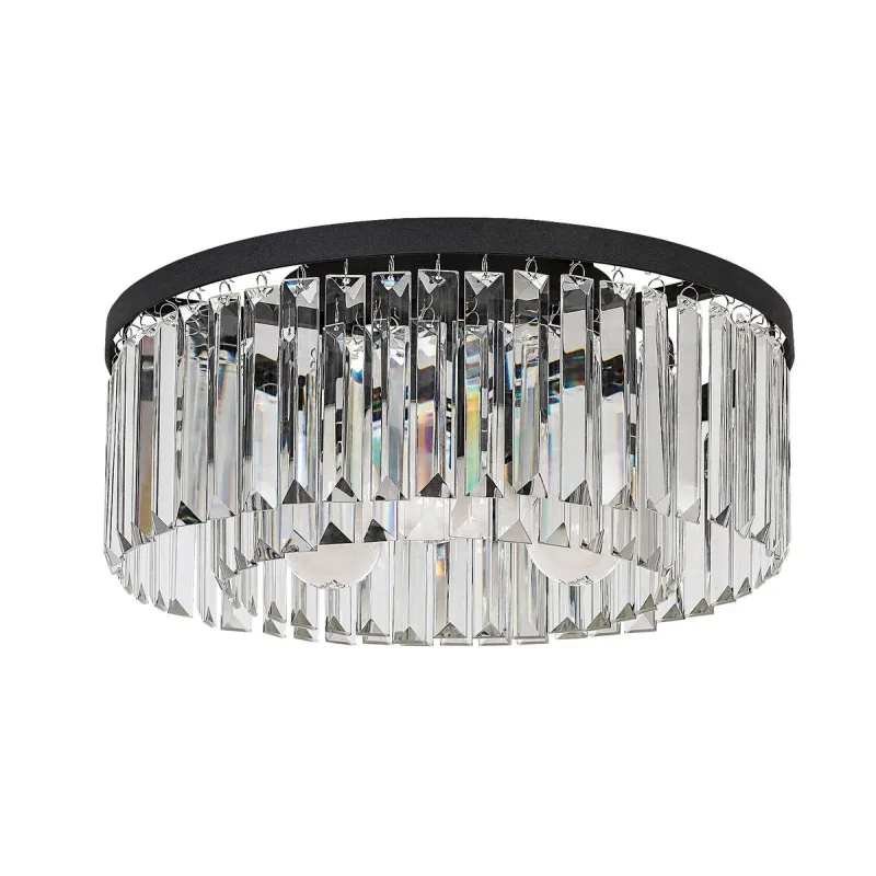 Lustra Plafon 71093 Eloisa Rabalux, Clasic, E27, Negru