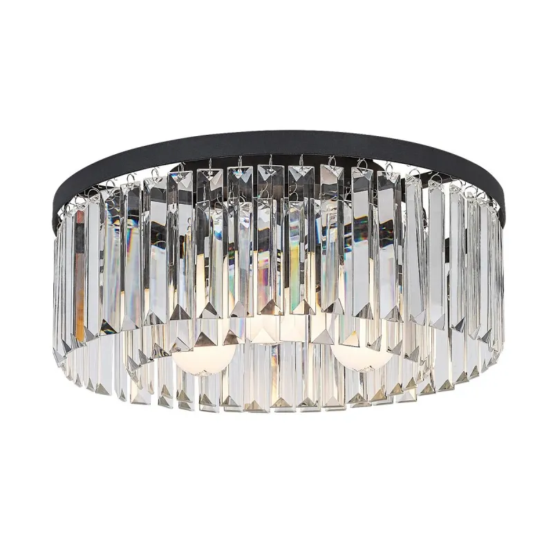 Lustra Plafon 71093 Eloisa Rabalux, Clasic, E27, Negru