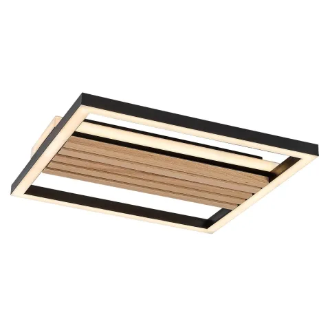 Plafoniera 71457 Noxelle Rabalux, Scandinav, Led, Negru-Mat-Stejar
