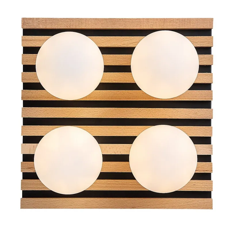 Lustra Plafon 71462 Noxelle Rabalux, Scandinav, G9, Negru-Mat-Stejar