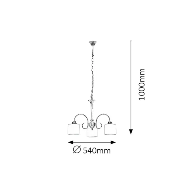 Candelabru 7275 Edith Rabalux, Clasic, E27, Alamă-Antichizată